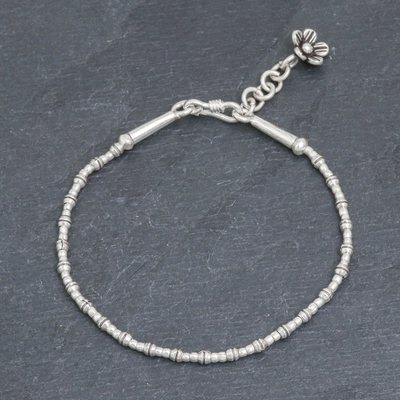 Silver Link Bracelet with Extender Chain from Thailand - Beauty
